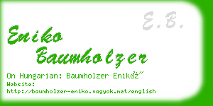 eniko baumholzer business card